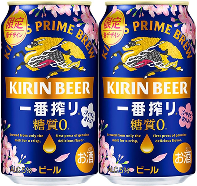 「一番搾り 糖質ゼロ 限定春示温インキデザイン缶 350ml×24本」税込4,498円 (Amazon.co.jpより)	https://www.amazon.co.jp/exec/obidos/ASIN/B0G56MCYB7/impresswatch-34-22/ref=nosim