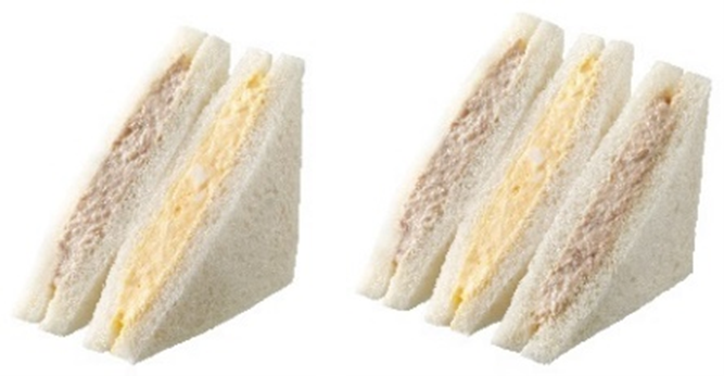 左が＜従来品＞、右が＜盛りすぎ商品＞