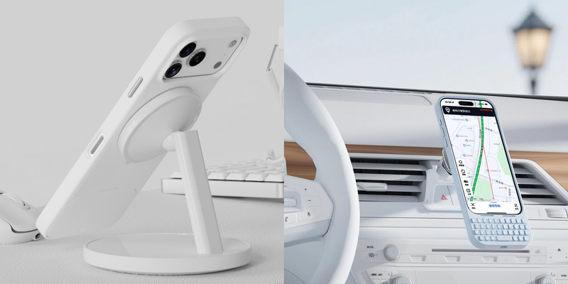 マグネット内蔵で簡単装着