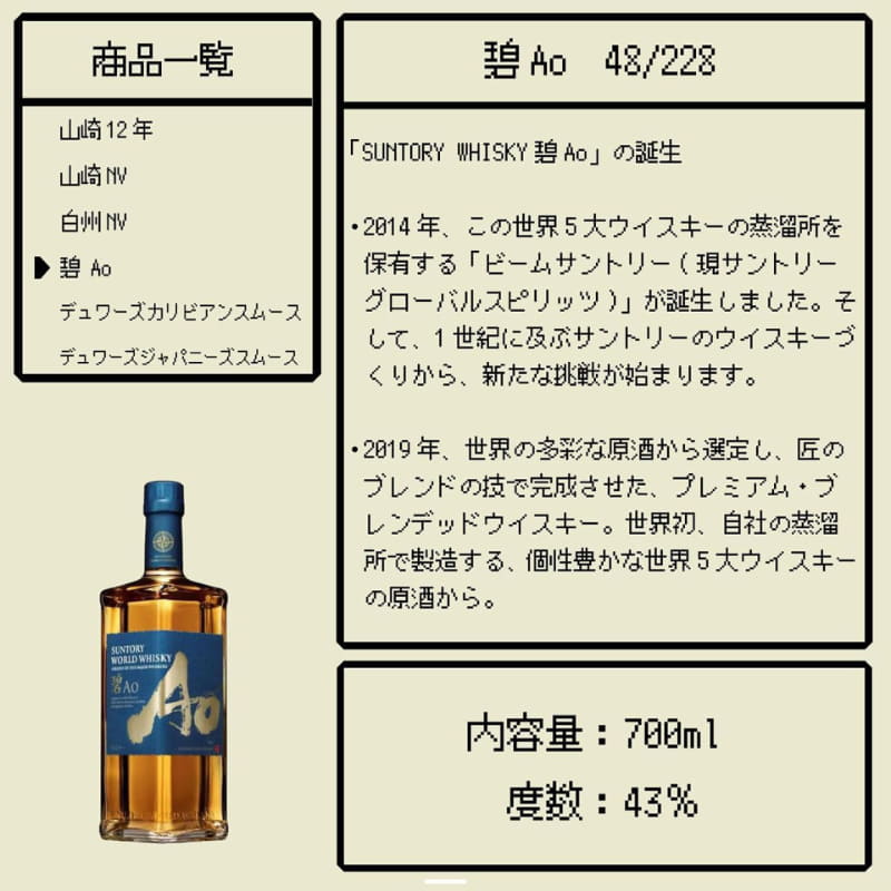 「碧Ao」の当選確率とテイスティングノート