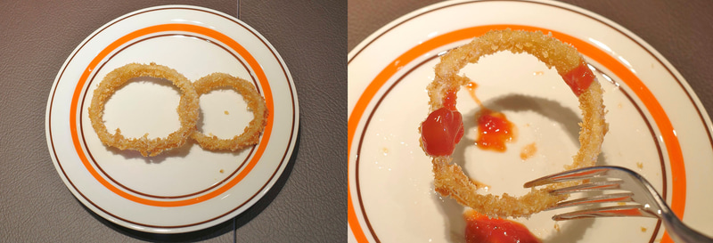 「フライドオニオンリング」は、もう少し量が欲しかったのが本音!