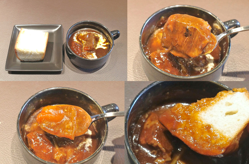 「和風ビーフシチュー(パン付き)」は、シンプルにソースと具のマッチングを楽しむのも良いですが、温かく油分多めなフォカッチャと一緒にほおばるとメチャウマ!