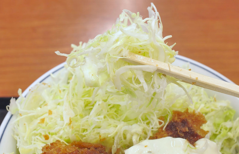 サラダ代わりの千切りキャベツでFINISH!