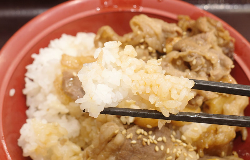 ご飯からは思っていたよりも特製だれの味が感じられないので、早々に牛カルビ、素揚げしたにんにくを交えたいところ!