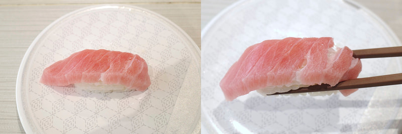 「大切りまぐろはらみ」は、脂と身の旨味がまんべんなく堪能出来るネタを探している方にオススメ!