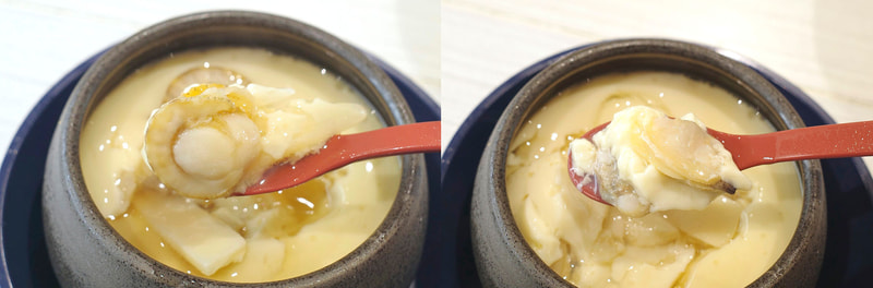 「たっぷりあさりと帆立のあんかけ茶碗蒸し」は、主役のほたて、あさりはもとより、あんかけ、蒸した溶き卵、たけのこに至るまでメチャウマなことを実感しながらFINISH!