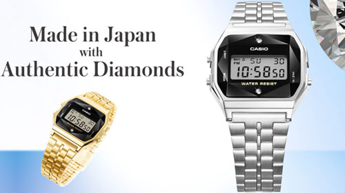 [画像]天然ダイヤを埋め込んだチープカシオ! 腕時計「カシオスタンダード ダイヤモンド」4モデルが本日30日(木)発売～天然ダイヤ2石を