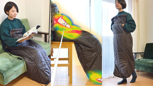 人間をダメにしそうな歩けるこたつ サンコーが一人でも寒くない 着るお一人様用こたつ を発売 足元とお腹にヒーターが内蔵 ネタとぴ