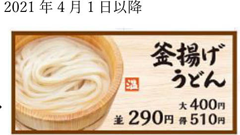 きつねうどんは30円値上げ 丸亀製麺が4月から総額表示の義務化に伴う価格表記変更で一部商品を値上げ 看板商品 釜揚げうどん 並 は税込290円で据え置き ネタとぴ