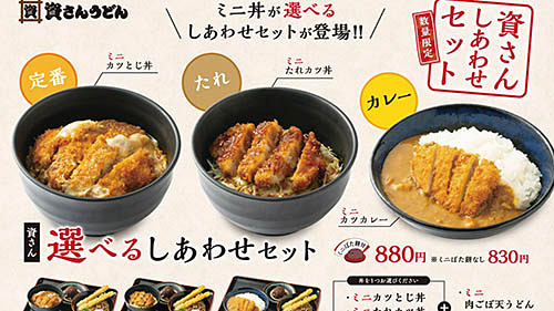 ミニの「カツとじ丼」or「たれカツ丼」or「カツカレー」に、ミニ肉